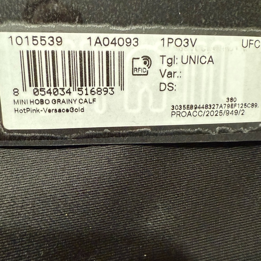 New!! Versace Virtus Hot Pink Mini Hobo Purse + COA - Picture 9 of 10